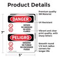 thumbnail image 2 of (2 Pack) Oxygen No Smoking No Open Flames Bilingual OSHA Danger Sign, 2 of 7