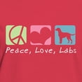 thumbnail image 3 of CafePress - Peace, Love, Labs Women's Dark T Shirt - Women's Traditional Fit Dark T-Shirt, 3 of 4