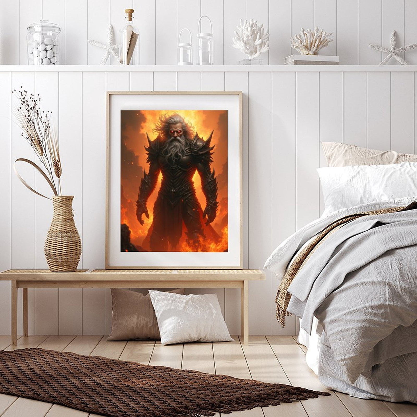 Diamond Art Kit for Adults, Warrior In Fiery Armor Diamond Painting for Adults Beginners, 5D DIY Diamond Art Painting Kits, Colorful Diamond Painting Craft for Home Decor 12x16