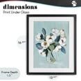 thumbnail image 4 of Stupell Industries Traditional Magnolia Arrangement over Blue Black Framed Print Under Glass, 13 x 16, by Janet Tava, 4 of 8
