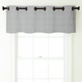 thumbnail image 2 of Lanco Basil Room Darkening Window Curtain Valance with Grommet Top, Silver, 54 x 18", 2 of 3