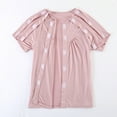 thumbnail image 6 of AOMPMSDX Pajamas For Men Set Clothes Are Easy To Put On Take Off Short Sleeved Gown For The Elderly In Bed After Fracture In Summer. Red Nightgowns For Men XXL, 6 of 6