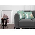 thumbnail image 3 of Ambesonne Easter Throw Pillow Cover 2 Pack, Smiling Bunny Eggs, 18", Multicolor, 3 of 5