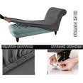 thumbnail image 5 of Luxury Velvet Chaise Lounge Slipcover – High-Stretch, Machine Washable Cover for Armless Chaises – Indoor Chaise Cover for Living Room, Sofa, Bedroom (Taupe), 5 of 13