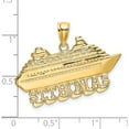 thumbnail image 3 of 14K Yellow Gold St. Thomas Cruise Ship Charm (24.2 X 31.7) Made In United States k8200, 3 of 5