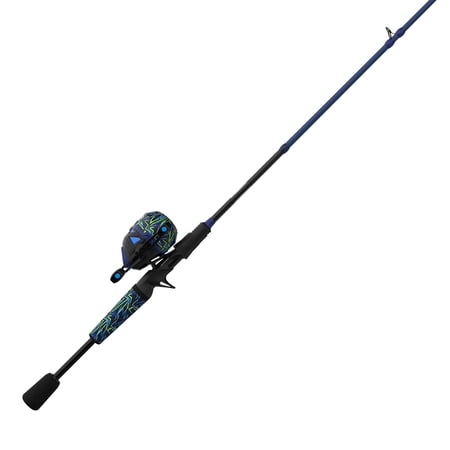 Zebco Roam Spincast Reel and Fishing Rod Combo 6-Foot 2-Piece Fiberglass Fishing Pole ComfortGrip Handle QuickSet Anti-Reverse Fishing Reel Pre-Spooled with 10-Pound Zebco Line Blue/Green
