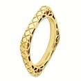 thumbnail image 3 of 925 Sterling Silver Gold Plate Square Stackable Ring, 3 of 7