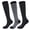 Minimalism (stripes/dots/dotted lines), variant on 3 Pairs Flower Compression Socks for Women – Anti-Fatigue Knee-Highs with Ultra-Soft Nylon Breathable, 360° Stretch Support for Nurses, Travelers & Gym Lovers