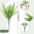 thumbnail image 4 of Lyacmy 24Pcs Artificial Flowers for Outdoor Cemetery Flower, Boston Ferns Faux Plants Outdoor Decor, UV Resistant Fake Ferns Shrubs Home Gardens Patio Yards, 4 of 7