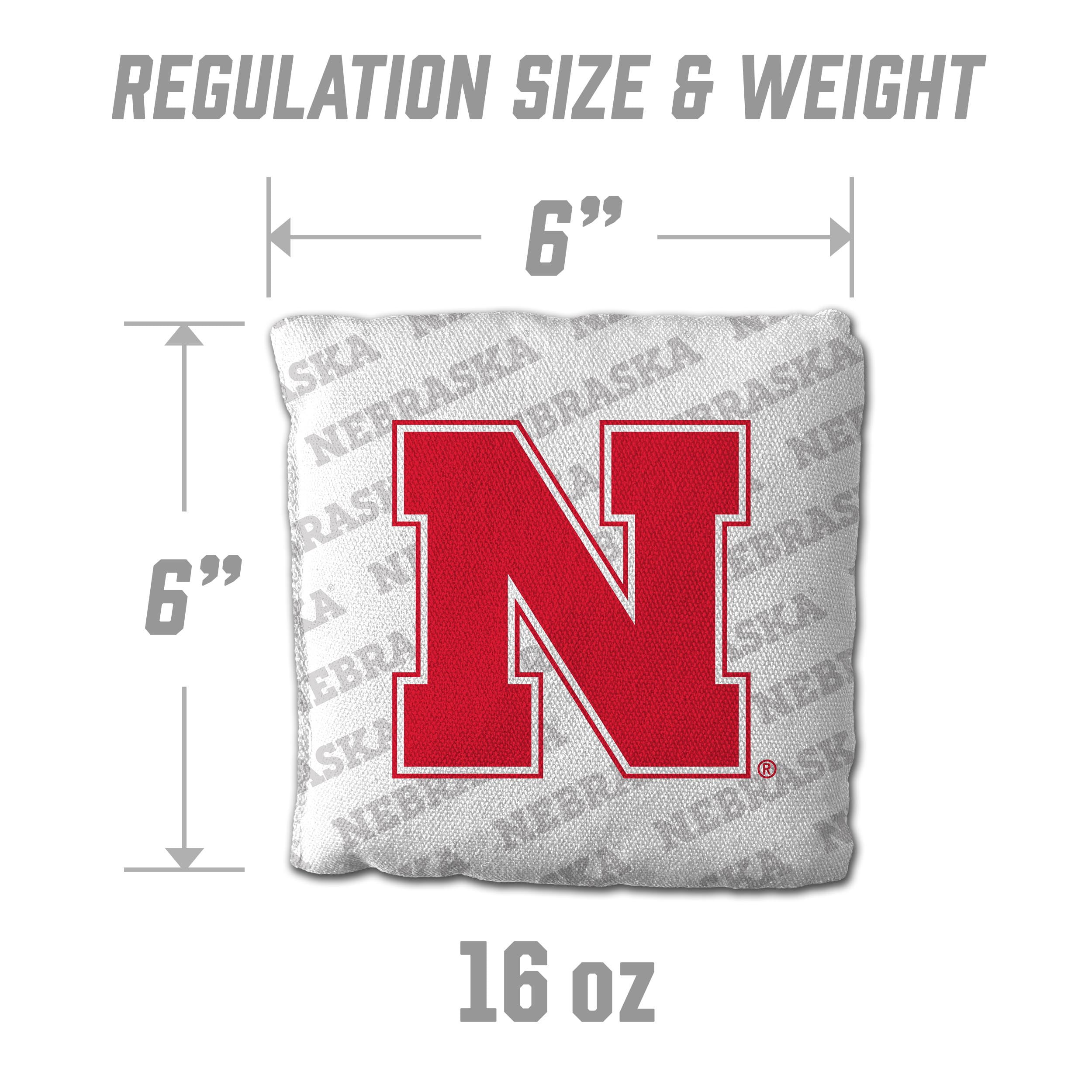 NCAA Nebraska Cornhuskers Cornhole Bags - 4PK - White