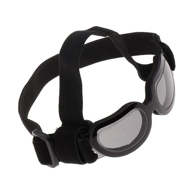 Xingzhi Lunettes Anti-Vent Réglables pour Chiens avec Protection Oculaire Supplémentaire Noir 1Set