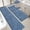Dark Blue, variant on Bathroom Rugs Sets 5 Piece, Soft Absorbent Microfiber Bath Mat for Bathroom, Non Slip Washable Bath Rug Set with Toilet Cover, Bath Runner and U-Shaped Contour Toilet Rug, Light Beige