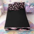 thumbnail image 4 of Manfei Salamander Pattern Zipper Queen Comforter Set with Fitted Sheet and 2 Pillowcases,Watercolor Axolotl Zipper Bedding Set,Black Reversible,4-Piece, 4 of 7