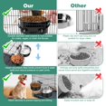 thumbnail image 5 of Durable Stainless Steel Dog Ce Bowls No Spill, 2 Pack Hanging Pet Water Bowls for Kennel Cage, Adjustable Mountable Feeder Dish for Cats Puppies Rabbits Guinea Pigs Ferrets Birds, Black, 5 of 5