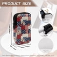 thumbnail image 6 of SEANATIVE Eyeglasses Pouch Zipper Glasses Case for Men Women Anti-Scratch Lightweight Eyewear Pouch Travel Sunglasses Pouch Bag with 2 Compartments, Patriotic Butterfly Floral Patchwork Print, 6 of 7