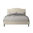 thumbnail image 3 of Mason Tufted Upholstered Platform Bed Beige - King, 3 of 5