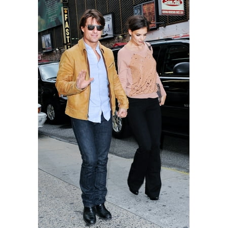 Tom Cruise Katie Holmes Enter The Cort Theater To View The Fences Performance On Broadway Out And About For Celebrity Candids - Tuesday  New York Ny June 22 2010 Photo By Ray TamarraEverett