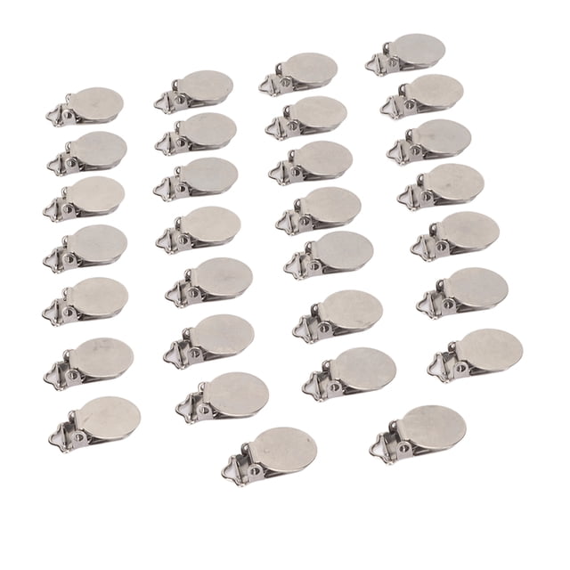 Metal Round Clips, Metal Clips Rust Prevention 30 Pieces Stainless Steel Electroplated Surfaces For Sewing
