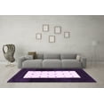 thumbnail image 3 of Ahgly Company Indoor Square Abstract Purple Contemporary Area Rugs, 3' Square, 3 of 4