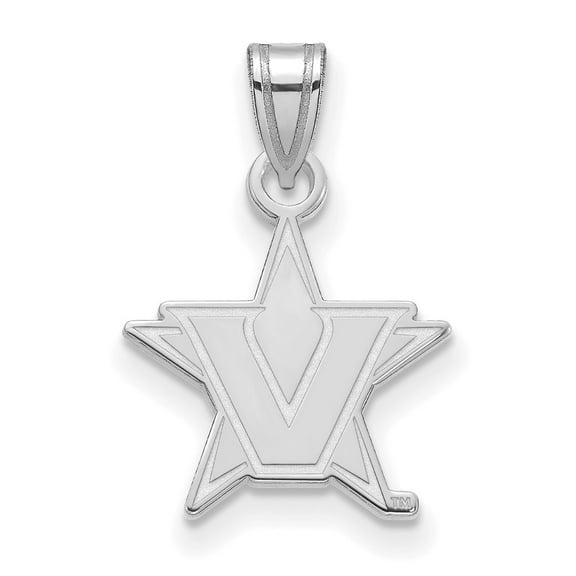 Sterling Silver LogoArt Vanderbilt University Small Pendant Charm