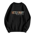 thumbnail image 4 of Tanghaowl Women's Sweatshirt Casual Crewneck Sweatshirt Long Sleeve Soft Everyday Pullover Top for Streetwear and Comfortable Outfit Black L, 4 of 4
