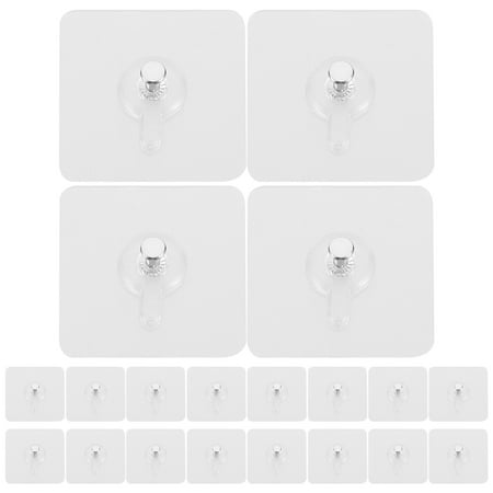 

Xing 20pcs Adhesive Wall Hooks Drill Free Wall Hooks Seamless Sticky Hooks for Photo Frame Wall Decor