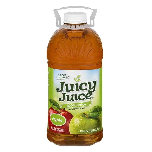 (2 Pack) Juicy Juice 100 Juice, Apple, 128 Fl Oz, 1 Count