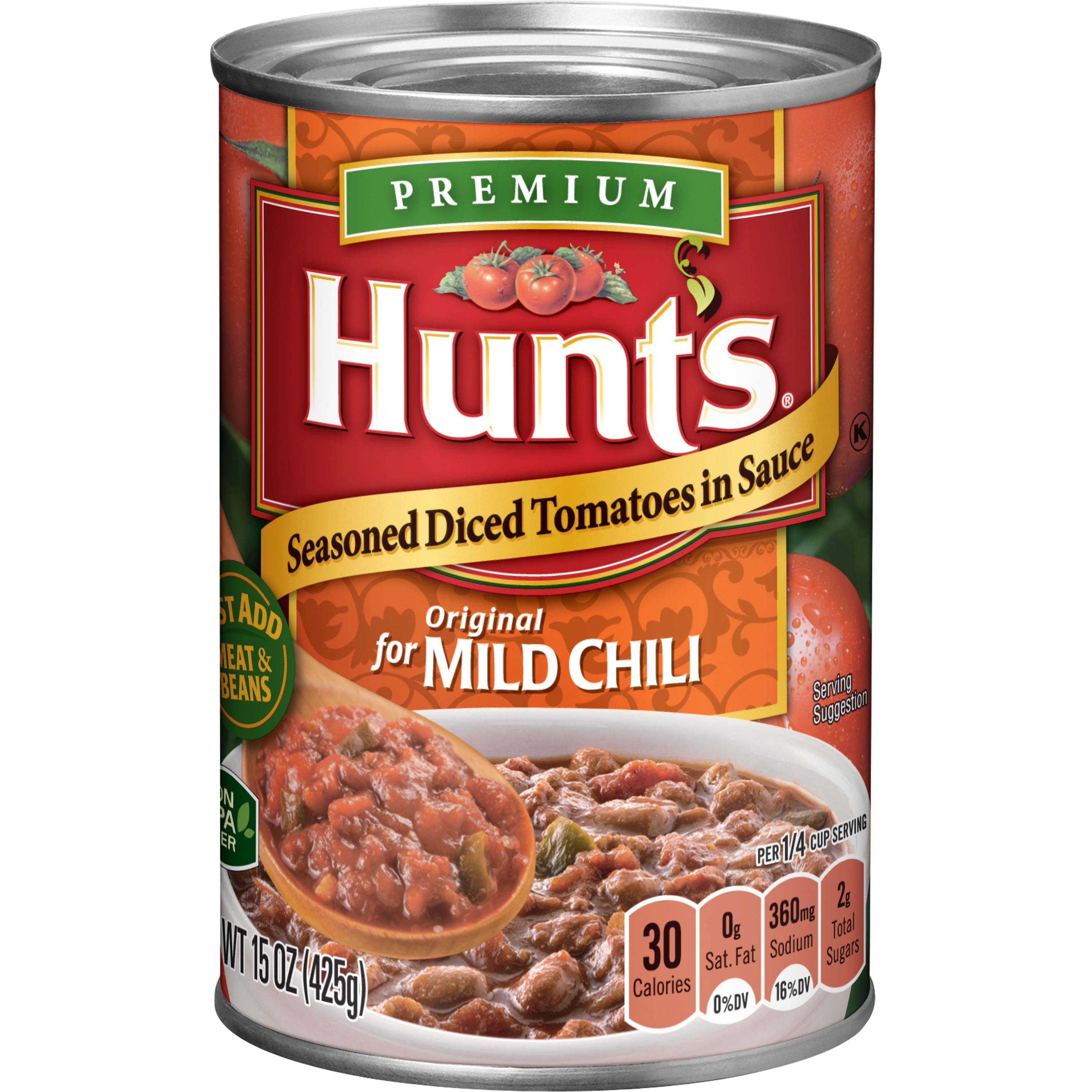 Hunt's Seasoned Tomato Sauce for Mild Chili, Tomato Sauce, 15 oz