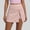 Pink, variant on Womens Flowy Wrap Skirt Y2K High Waisted Athletic Skorts with Build-in Shorts Side Slit Mini Tennis Skirt
