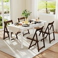 thumbnail image 2 of Gymax Upholstered Dining Chair Set of 4 w/ Curved Backrest Rubber Wood Frame Walnut, 2 of 10