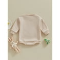 thumbnail image 3 of Bagilaanoe Newborn Baby Girl Easter Romper Sweatshirt Long Sleeve Bodysuits Embroidery Pullover 3M 6M 12M 18M Infant Casual Tee Tops, 3 of 8