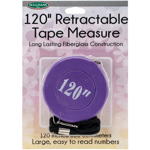 Retractable Tape Measure 120" - Purple