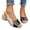 Black, variant on Dress Sandals for Women Ladies 2025 Summer Trendy Leather Peep Toe Chunky Mid Heel Slingback Dressy Shoes