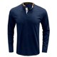 thumbnail image 5 of Camiseta informal con costuras y cuello alto para hombre, jersey de manga larga, blusa con cuello alto y cuello alto Pompotops  oipoqjl53462, 5 of 5