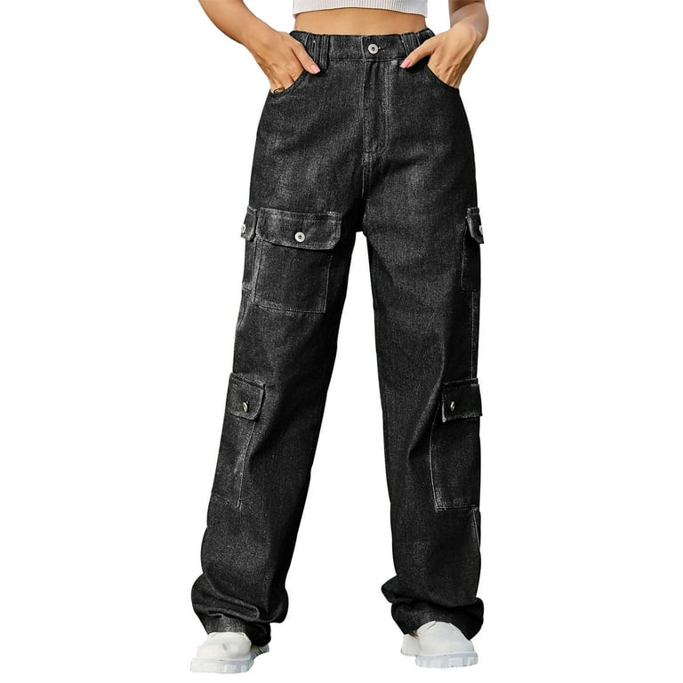 Cargo pants for women with pockets clearance Fashion Women's