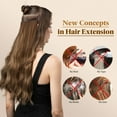 thumbnail image 6 of LHWEN White Wire Hair Extension Long Synthetic Clip In Wave Curly Hairpiece For Women 20 Inch Adjustable Size Transparent Headband Beauty Salon Straight Hair Fun Lace Wavy Curls Braided Hair, 6 of 7