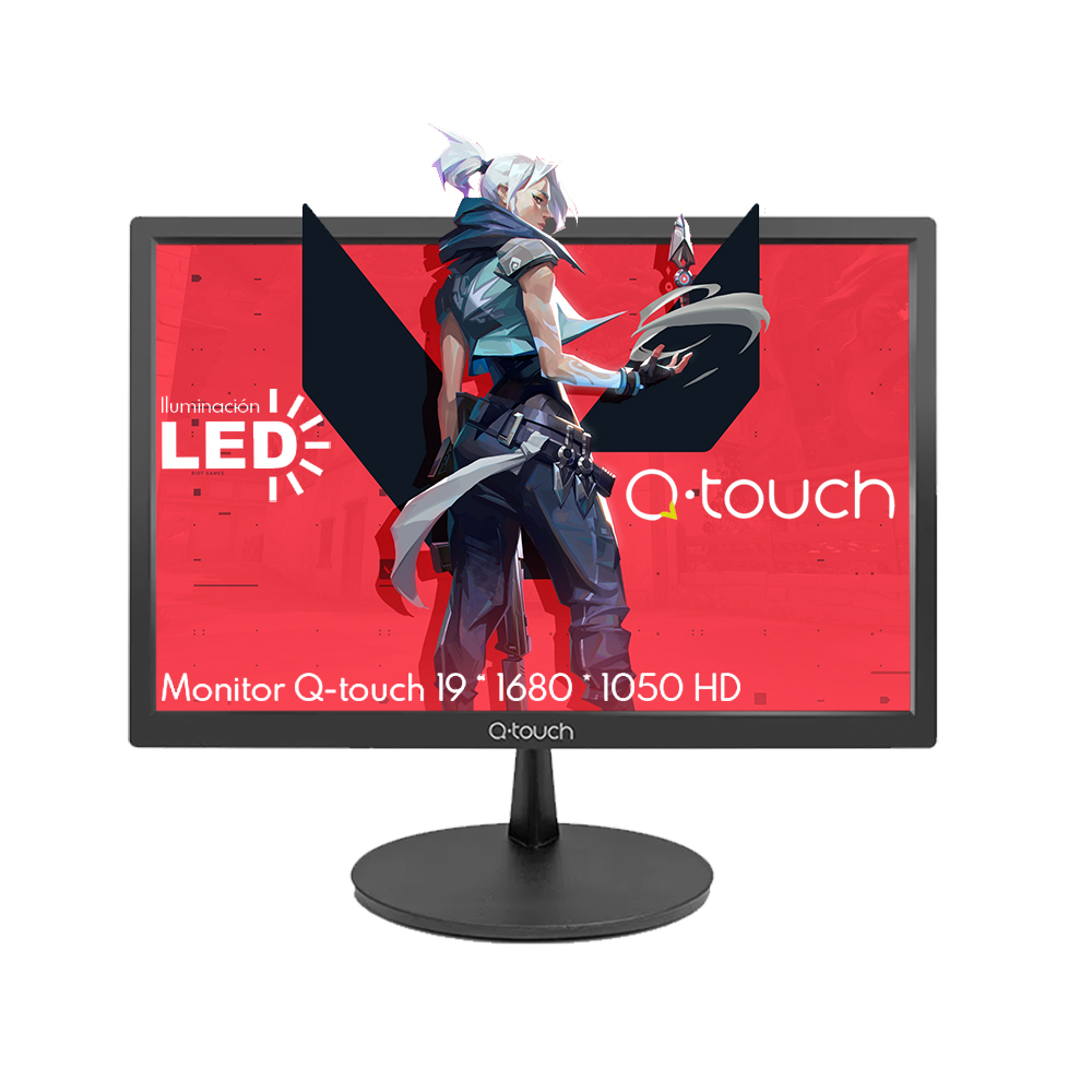 Monitor Q-Touch QT-1900 19 pulgadas HD LED Negro | Walmart en línea