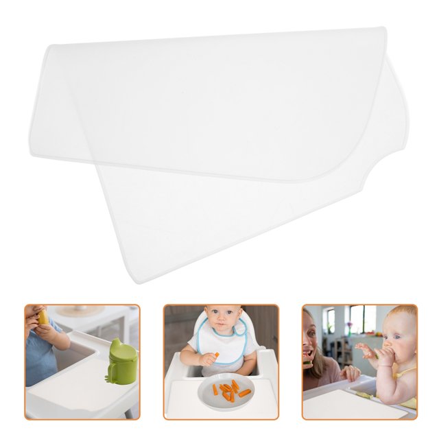 Phenofice Tapis de Repas pour Bébé Table à Manger Chaise Planche Tapis en Silicone Imperméable pour Repas Lot de 1
