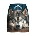 thumbnail image 5 of Runfenguu Sleep Shorts, Men Basketball Shorts Men Casual Print Pocket Elastic Waist Straight Half Shorts Pants Sport Pants Comfy Shorts, 5 of 5