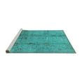thumbnail image 2 of Ahgly Company Machine Washable Indoor Rectangle Oriental Turquoise Blue Industrial Area Rugs, 7' x 9', 2 of 4