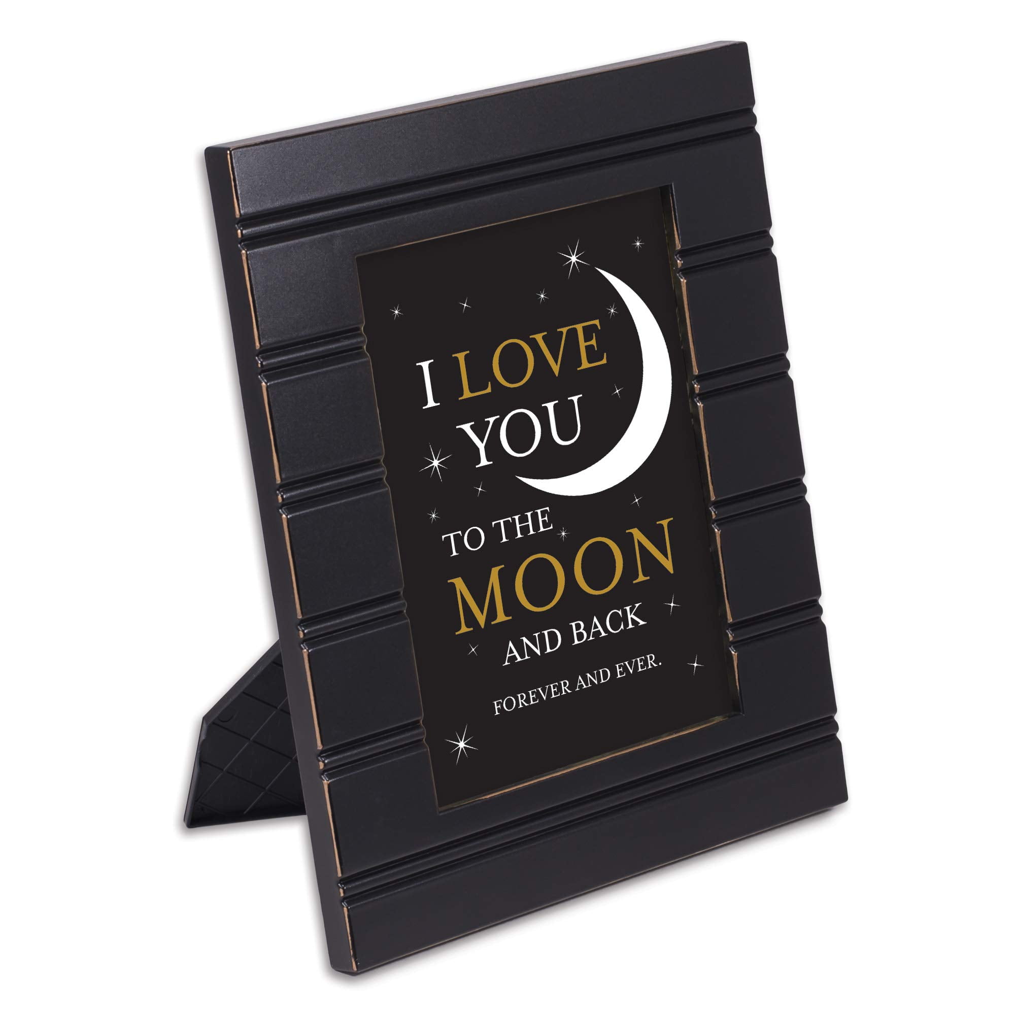 Elanze Designs I Love You To The Moon And Back Black 8 X 10 Beaded Board Picture Frame Plaque Walmart Com Walmart Com
