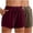 #0277-Multicolor, variant on TaTaai Womens 2 Pack Elastic Waist Shorts with Pockets Solid Drawstring Loose Fit Stretchy Soft for Summer Casual Beach Wear