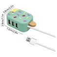 thumbnail image 3 of USB Hub Splitter 3-Port Mini Portable Ice Cream-Shaped Converter for PC Laptop with Data Transfer and Charging Support, 3 of 6