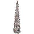 thumbnail image 1 of Artificial Christmas Tree 5ft Popup Collapsible Christmas Sequin Tinsel With Stand Christmas Home Party Decorations, 1 of 6