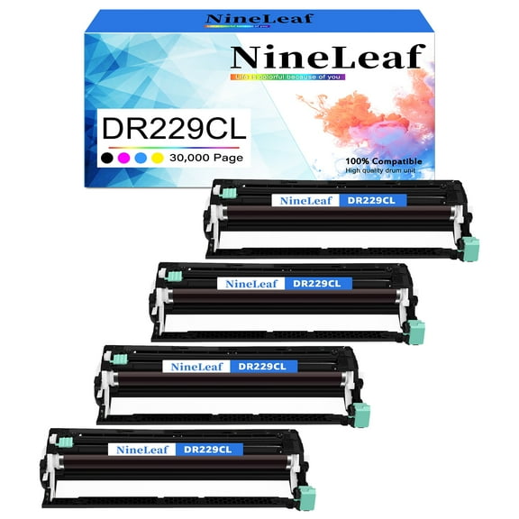 NineLeaf 4 Pack DR229CL Compatible Drum Unit Replacement for Brother DR229 DR-229CL Drum to use in HL-L3220CDW HL-L3280CDW MFC-L3720CDW MFC-L3765CDW Printer (Without Toner)