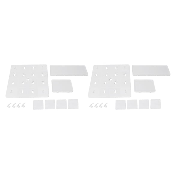 2 piezas de tablero perforado para exhibición en la pared, tablero perforado ajustable para colgar, tablero perforado blanco, organizador de pared