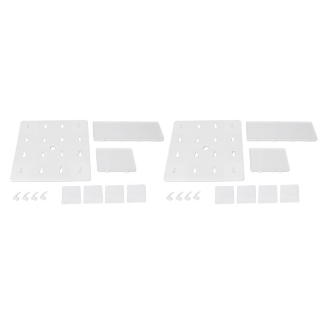 2 piezas de tablero perforado para exhibición en la pared, tablero perforado ajustable para colgar, tablero perforado blanco, organizador de pared