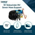 Camco Sidewinder Camper RV Sewer Hose Support Plastic, Multicolor, 15