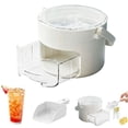 thumbnail image 2 of BINGLI 25 Cube Ice Maker with Easy Press Lid, Compact Ice Cube Tray with Lid and Bin with Handle, Portable Press-Type Ice bucket for RV, Office, Ice Bin Storage Box for Freezer, 2 of 9