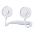 thumbnail image 2 of RoamHome Electric Portable Neck Fan Earphone Design, Wearable Small Fans USB Rechargeable Battery Powered Bladeless, Personal Cooling Mute Fan That Blows Cold Air (White), 2 of 6